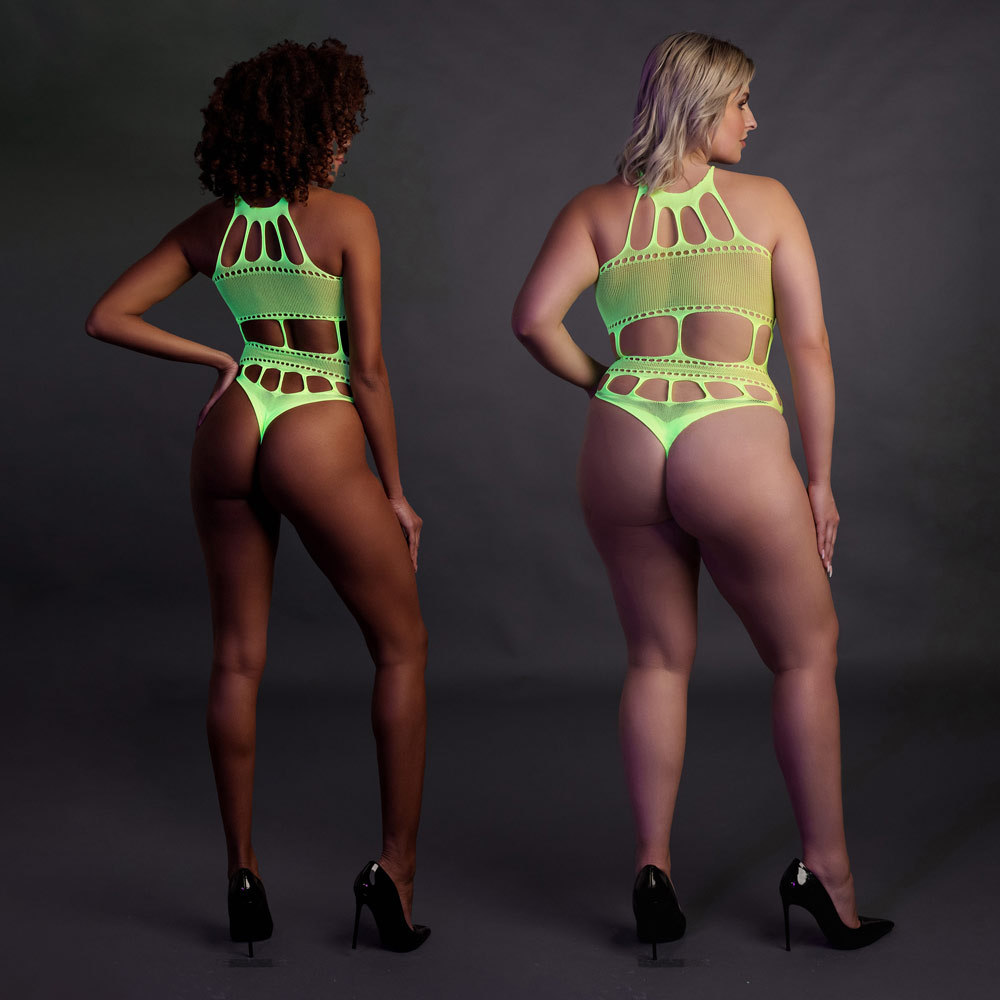 Ouch! Glow in the Dark Body with Grecian Neckline | UberKinky