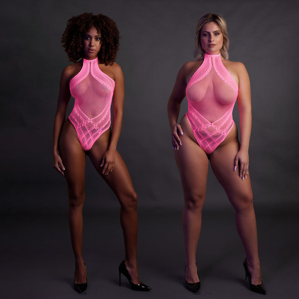 Ouch! Glow in the Dark Body with Halter Neck | UberKinky
