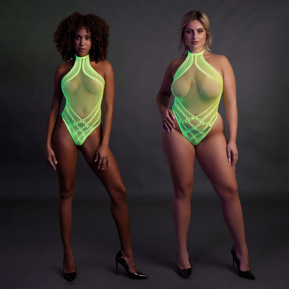 Ouch! Glow in the Dark Body with Halter Neck | UberKinky