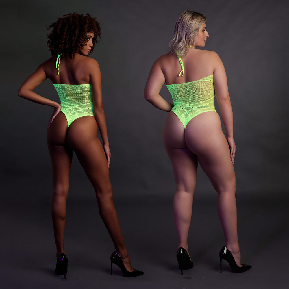 Ouch! Glow in the Dark Body with Halter Neck | UberKinky