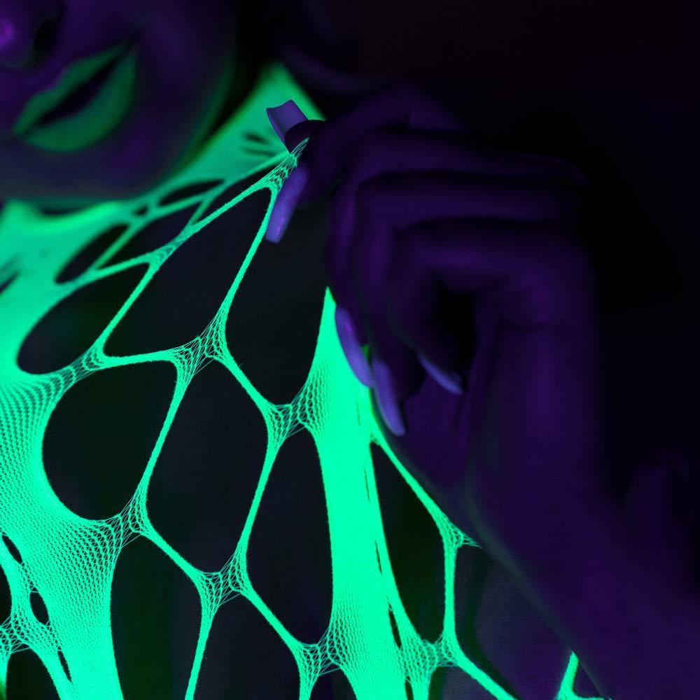 Ouch! Glow in the Dark Bodystocking with Halterneck | UberKinky