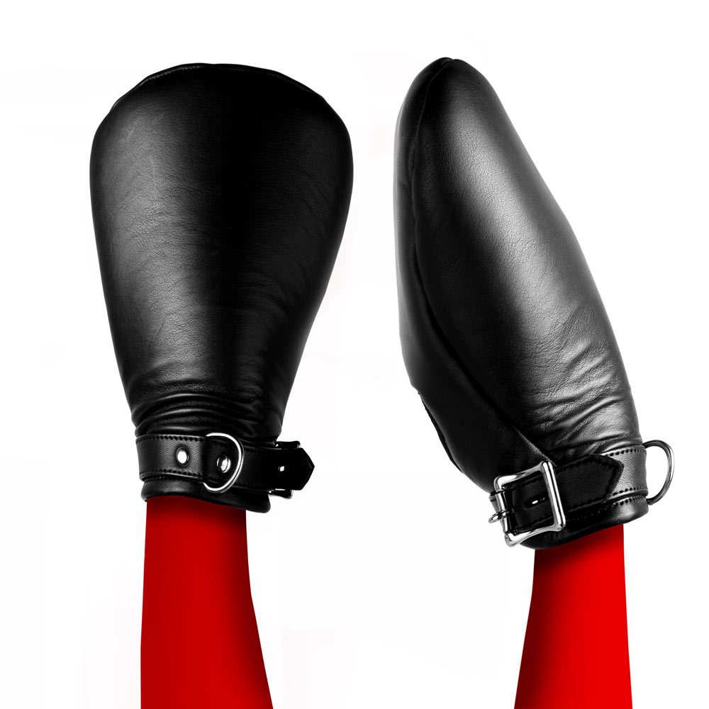 Uberkinky Rex Leather Puppy Play Mittens | UberKinky
