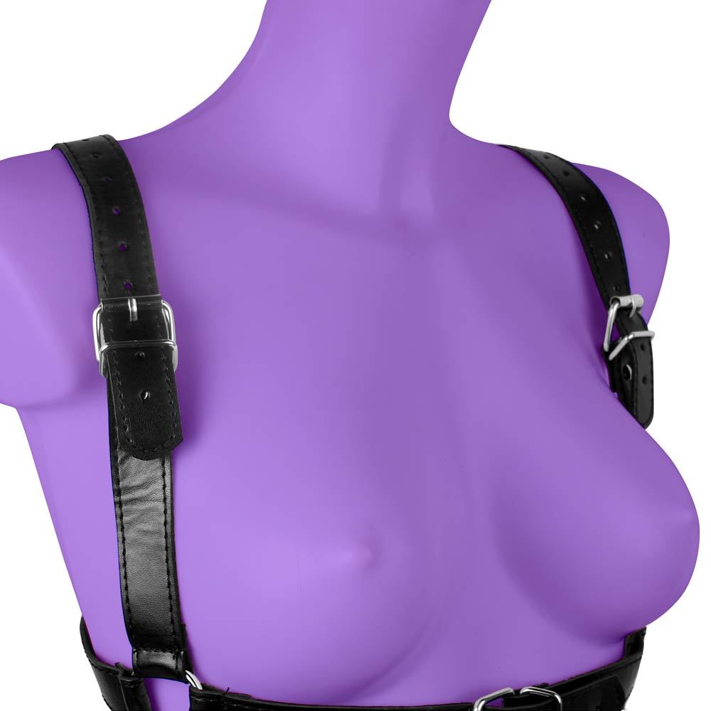 Bondage Play® All Access Body Harness with Thigh Cuffs | UberKinky