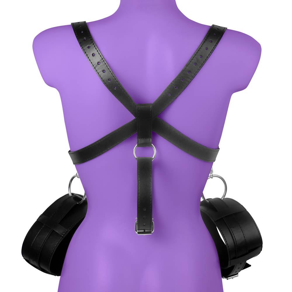 Bondage Play® All Access Body Harness with Thigh Cuffs | UberKinky