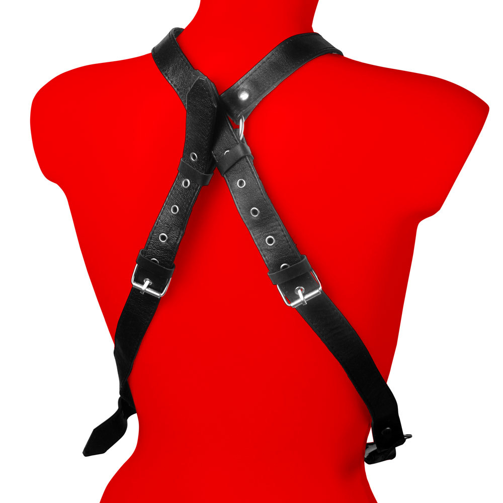 Uberkinky Splendour Leather Breast Binder Harness | UberKinky
