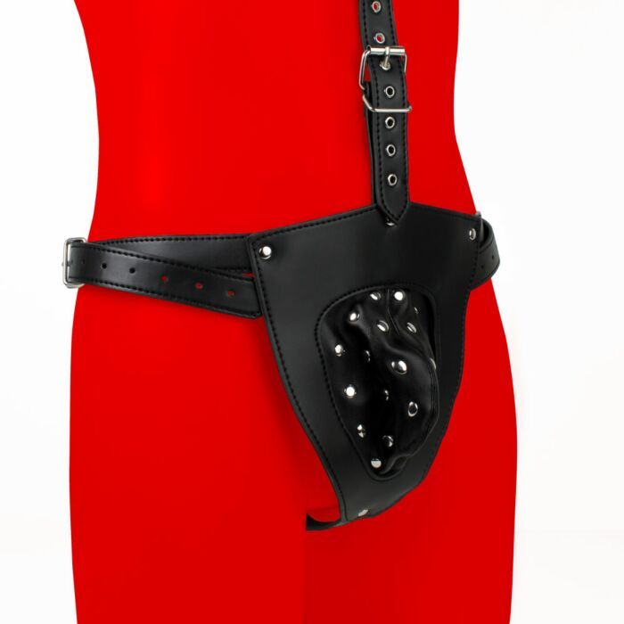Uberkinky Strapping Bondage Harness with Jock Strap | UberKinky