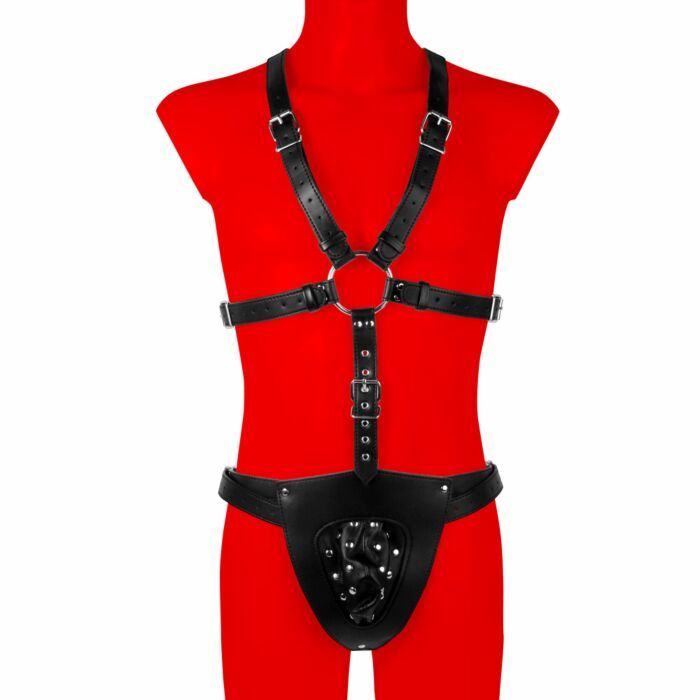 Uberkinky Strapping Bondage Harness with Jock Strap | UberKinky