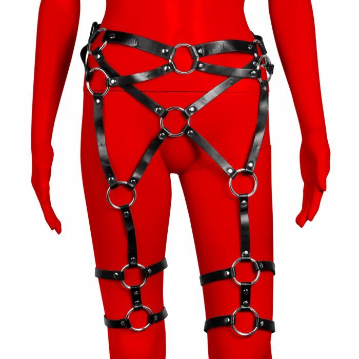 Uberkinky Criss-Cross Waist and Thigh Harness | UberKinky