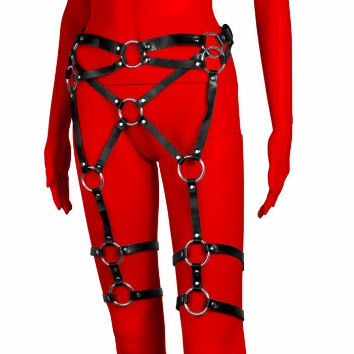 Uberkinky Criss-Cross Waist and Thigh Harness | UberKinky