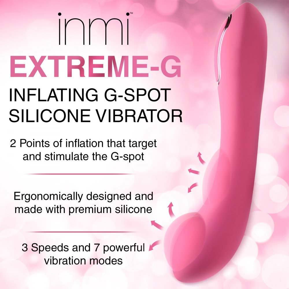 Inmi Extreme-G Inflating G-spot Silicone Vibrator 5.5 Inches | UberKinky