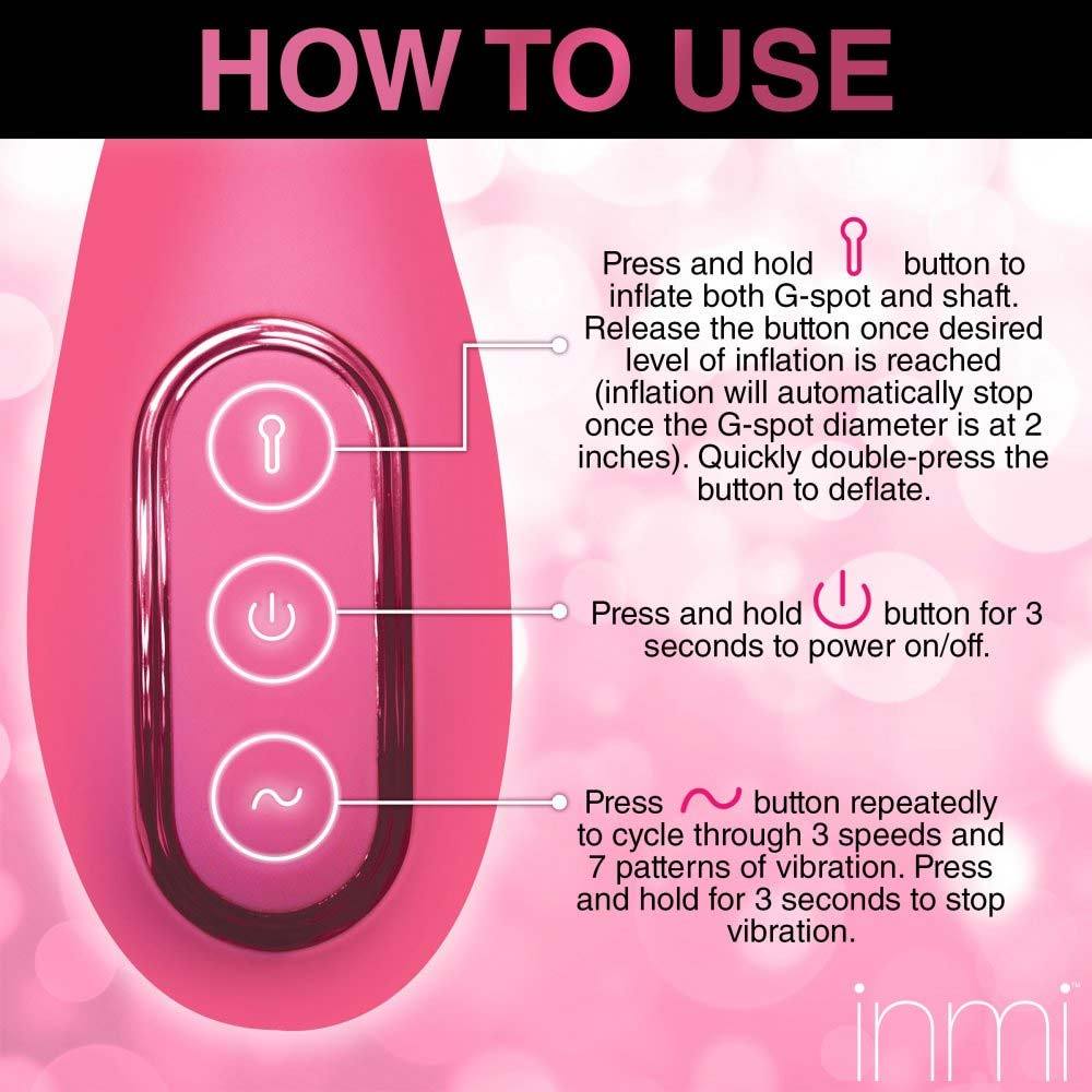 Inmi Extreme-G Inflating G-spot Silicone Vibrator 5.5 Inches | UberKinky