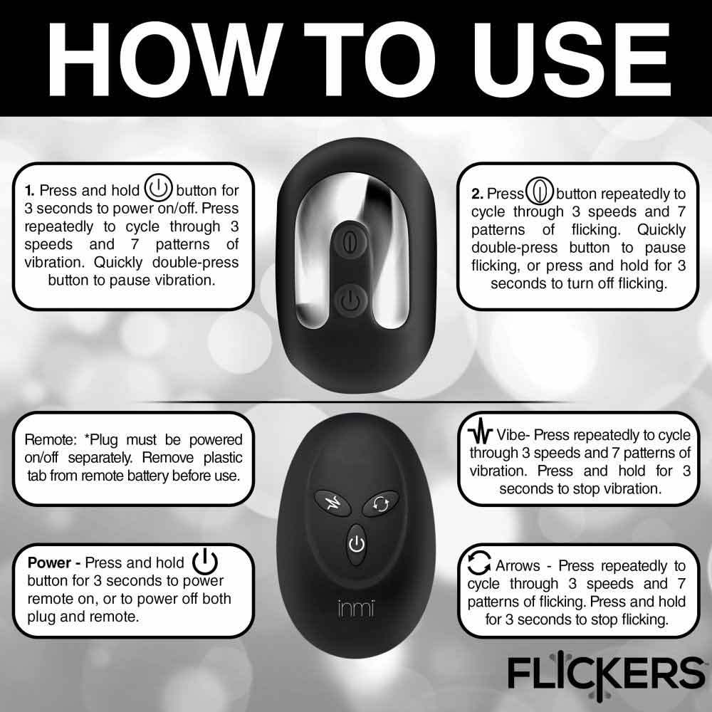 Inmi Extreme-G Vibrating and Flicking Silicone Butt Plug 4.4 Inches | UberKinky