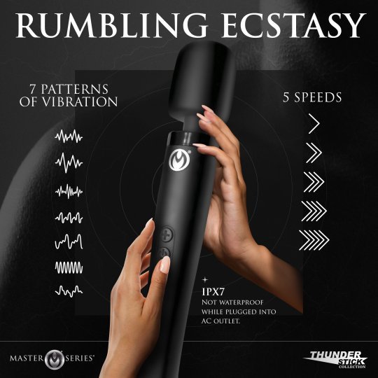 Master Series Thunderstick Pro Silicone Wand Massager