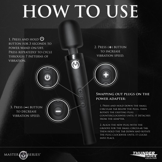 Master Series Thunderstick Pro Silicone Wand Massager