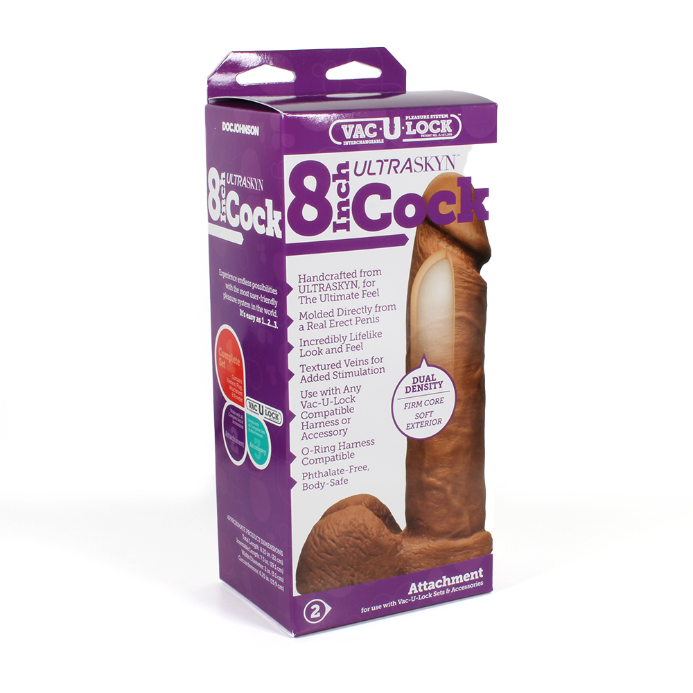 Doc Johnson Vac-U-Lock Dual Density Ultraskyn Dildo 7.5 Inches