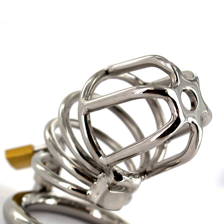 UberKinky Spiral Stainless Steel Male Chastity Device | UberKinky