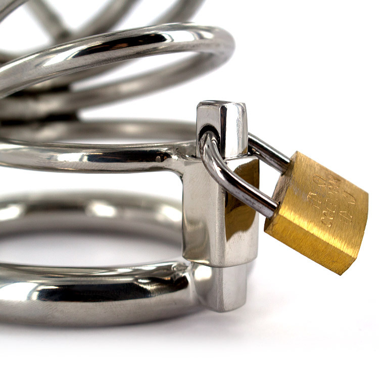 UberKinky Spiral Stainless Steel Male Chastity Device | UberKinky