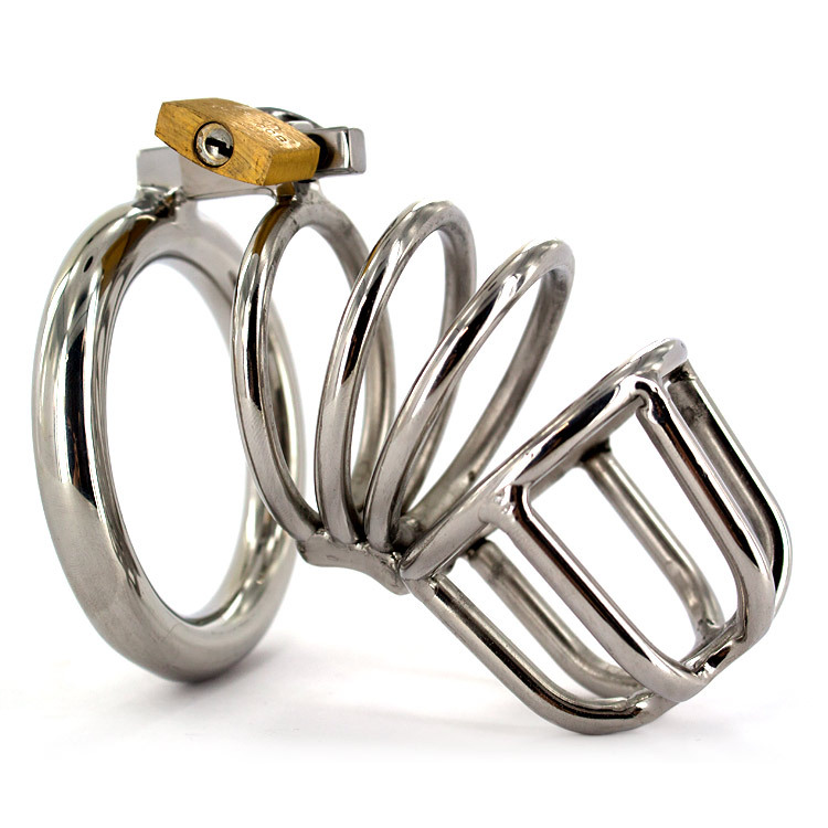 UberKinky Spiral Stainless Steel Male Chastity Device | UberKinky