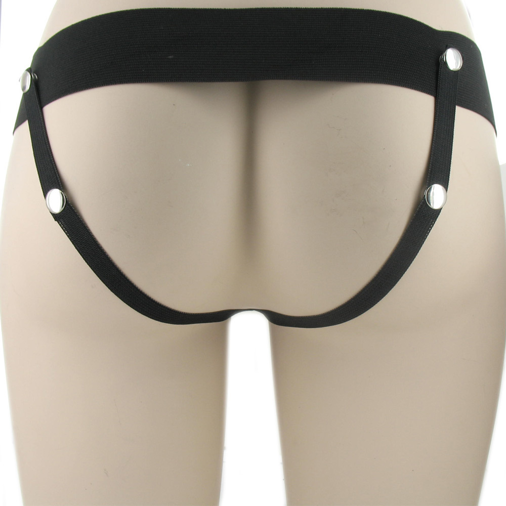 Seven Creations 6 inch Black Hollow Vibrating Strap-On | UberKinky