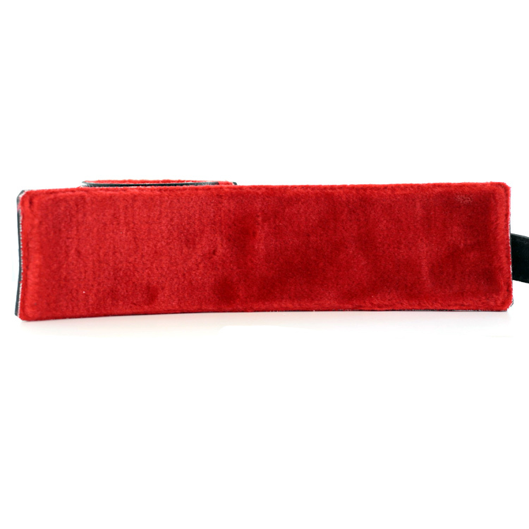 UberKinky Grain Leather Fur Lined Wrist Restraints | UberKinky