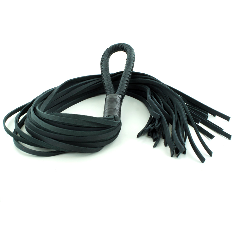 UberKinky Nubuck Leather Loop Handle Flogger 2