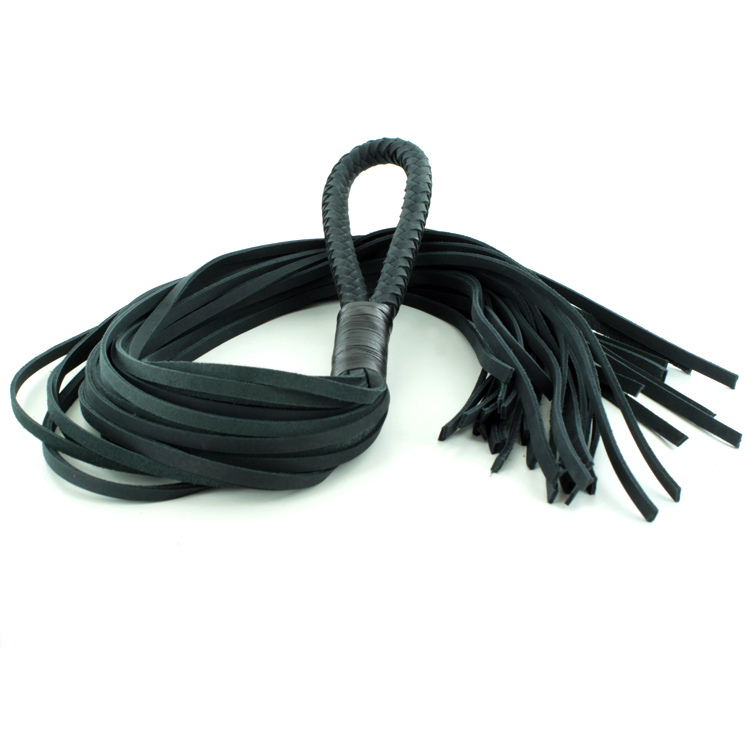 UberKinky Nubuck Leather Loop Handle Flogger | UberKinky