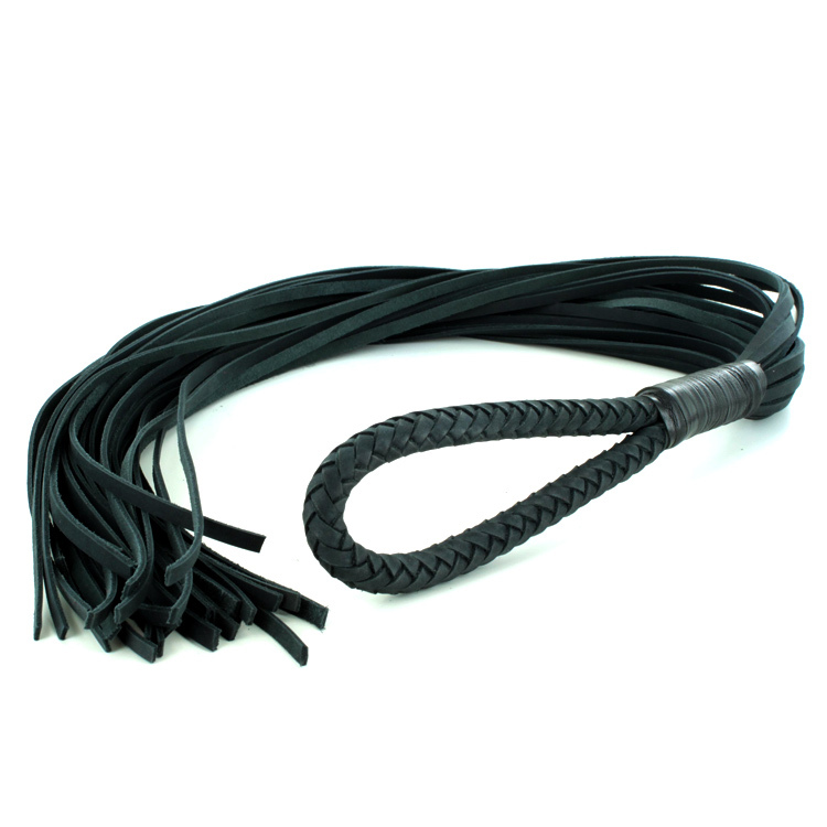 UberKinky Nubuck Leather Loop Handle Flogger | UberKinky
