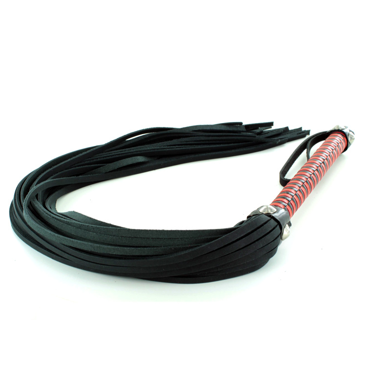 UberKinky Slim Handled Nubuck Leather Flogger | UberKinky