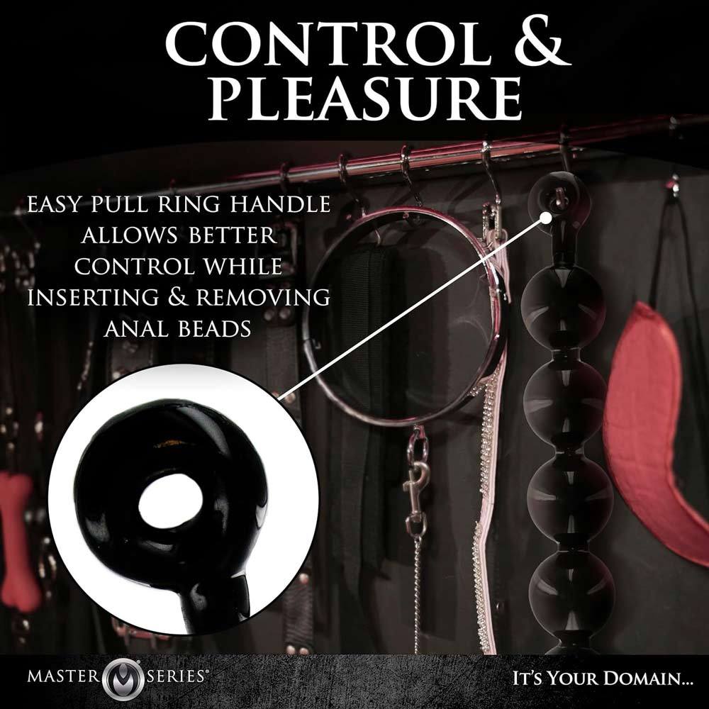 Master Series Black Baller Anal Beads 15 Inches | UberKinky