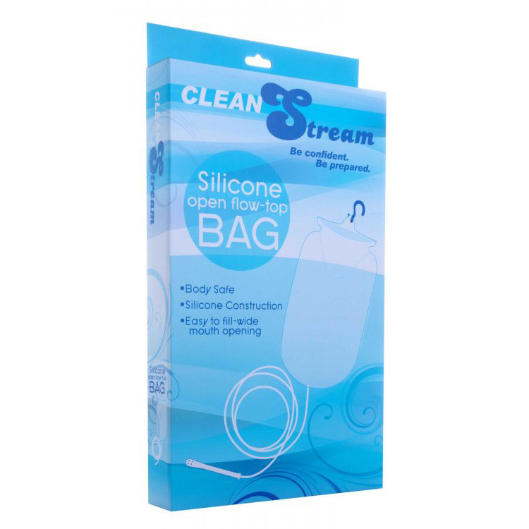CleanStream Silicone Open Flow Top Douche and Enema Bag | UberKinky