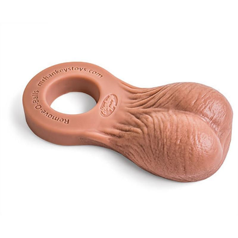 Mr Hankey's REMOVE-O-BALLS Nut Sack Dildo Attachment | TAN