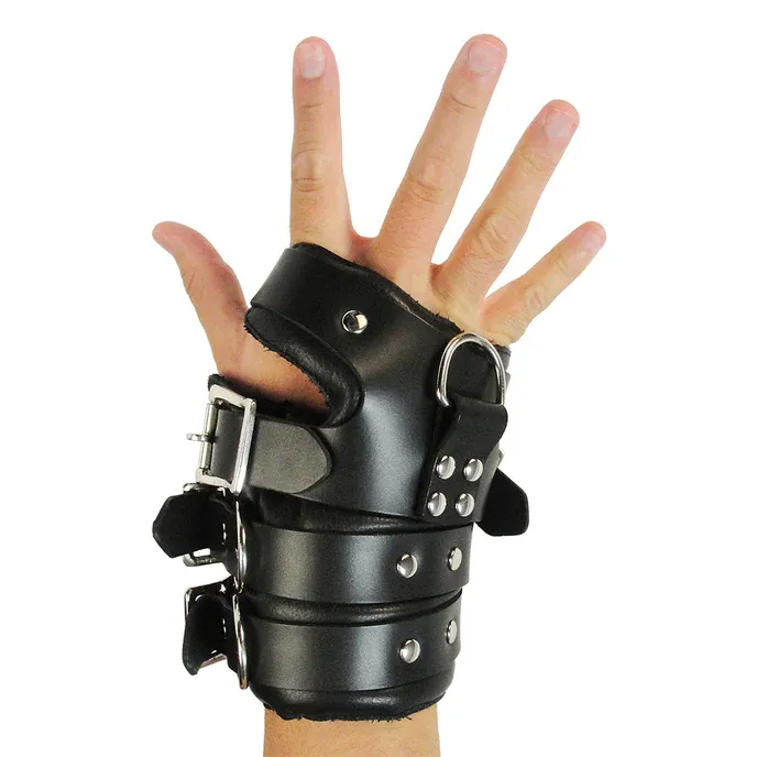 Triple Buckle Padded Leather Suspension Wrist Cuffs
