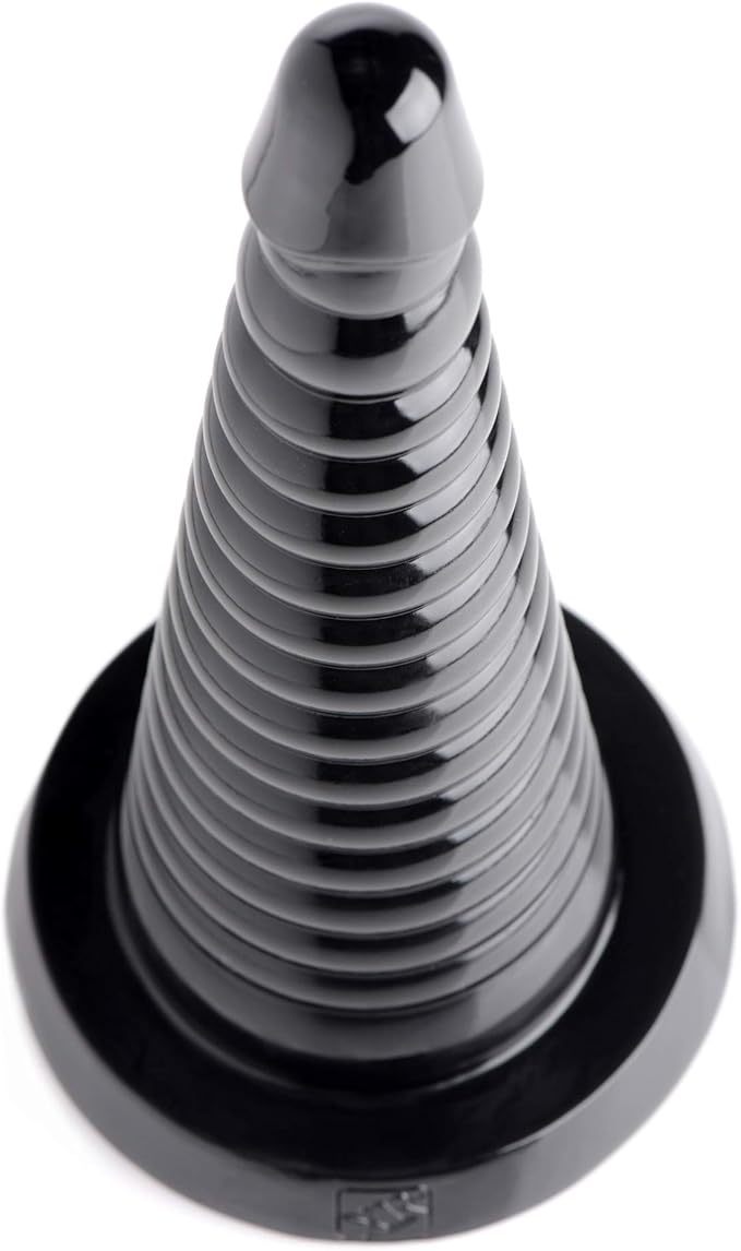 Master Series Giant Ribbed Anal Cone 10 Inches