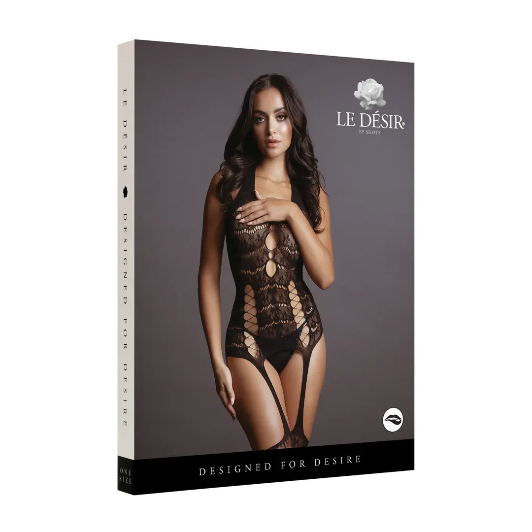 Le Desir Lace Suspender Bodystocking - One Size
