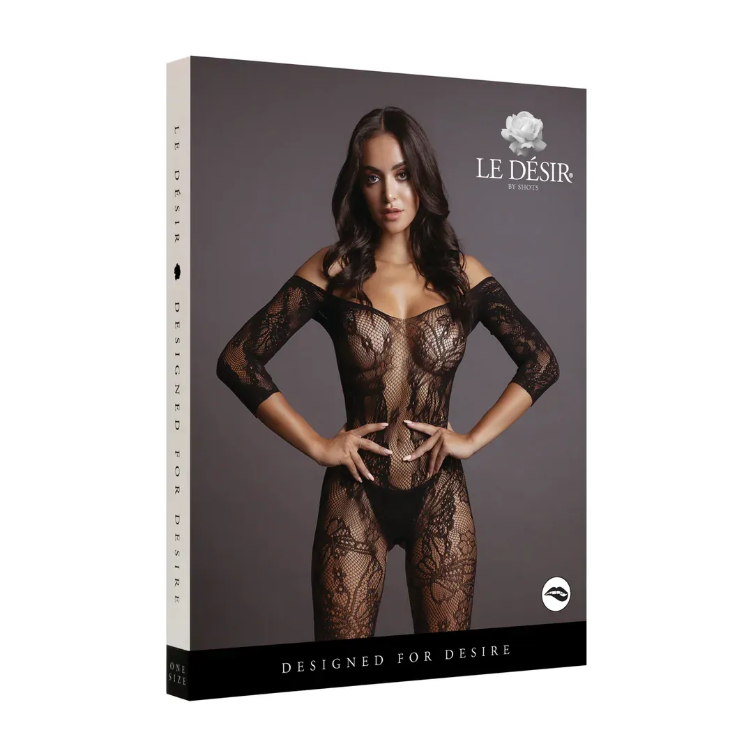 Le Desir Lace Sleeved Bodystocking - One Size