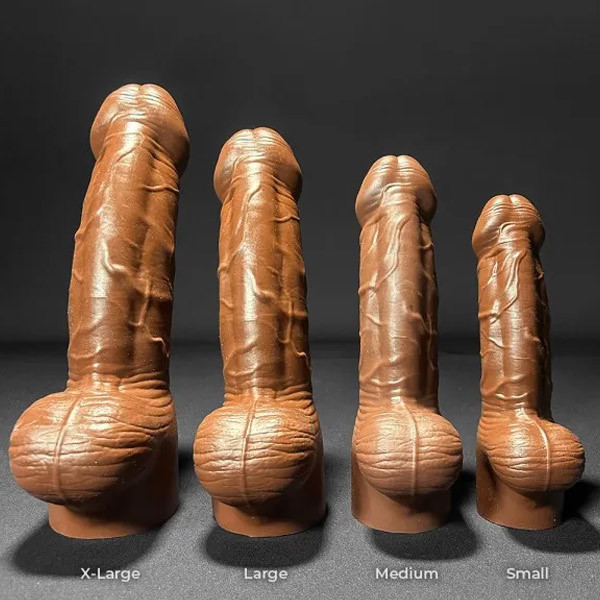 Erotixxx Toys Big Head - 75% Soft - Brown - S