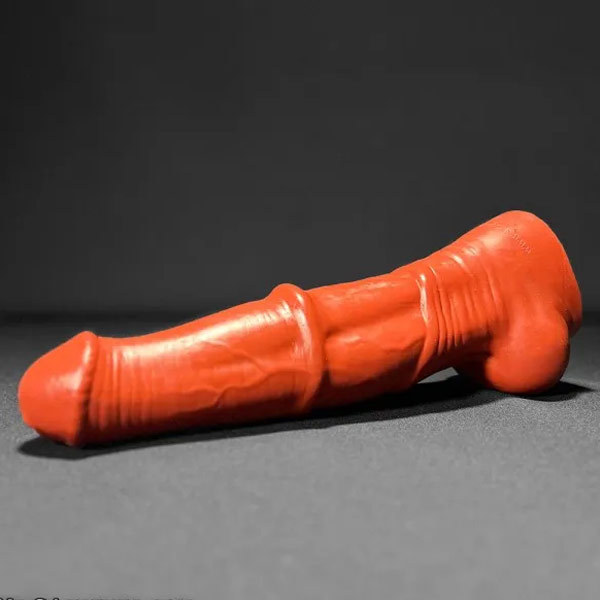Erotixxx Toys Horse Dildo - 75% Soft - Blood Red - XL