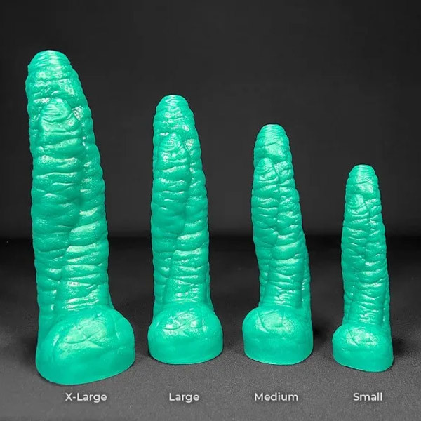 Erotixxx Toys Sea Monster - 75% Soft - Metallic Green - S