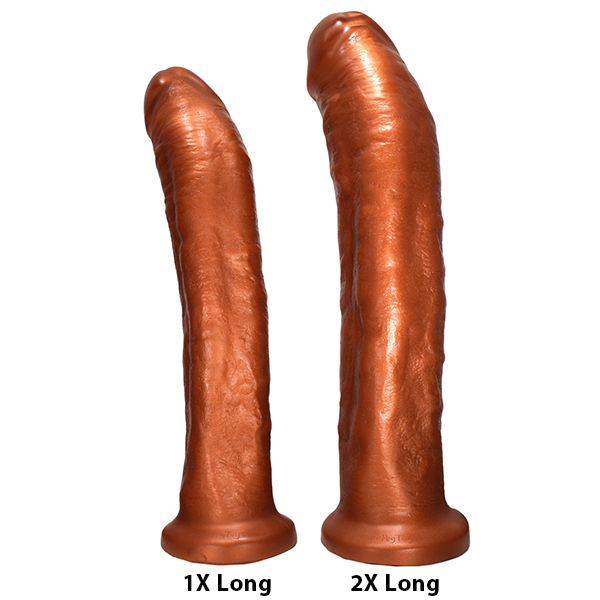 SquarePegToys® Leo Harness Dildo Flush Cup - SuperSoft Bronze