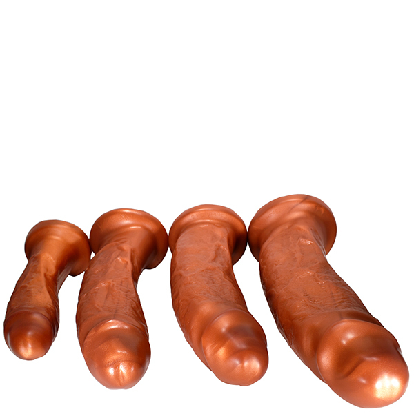 SquarePegToys® Mel Harness Dildo Flush Cup - SuperSoft Bronze