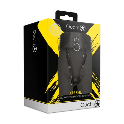 Belt with Vibrator Holder - Black