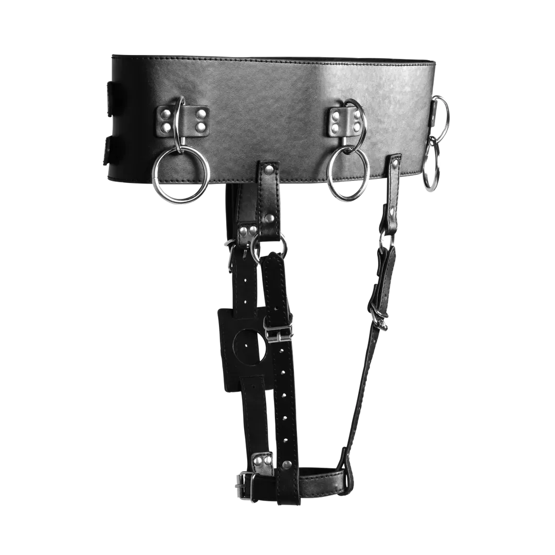 Belt with Vibrator Holder - Black