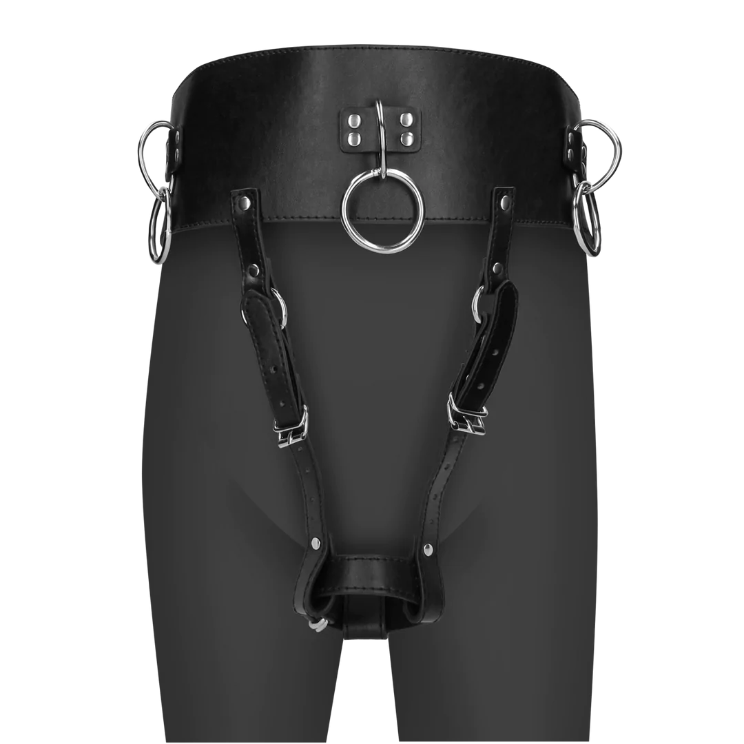 Belt with Vibrator Holder - Black