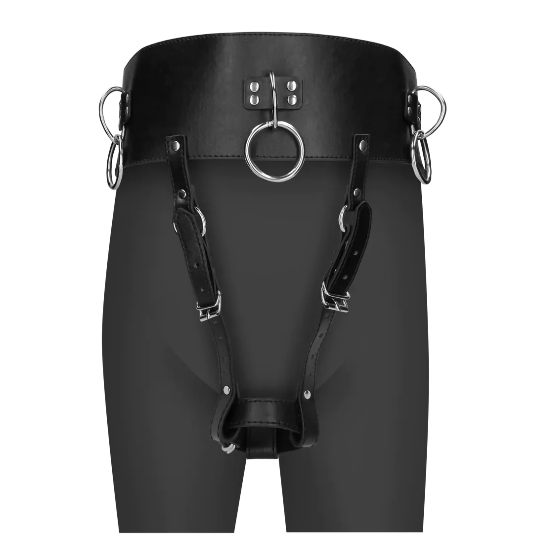 Belt with Vibrator Holder - Black