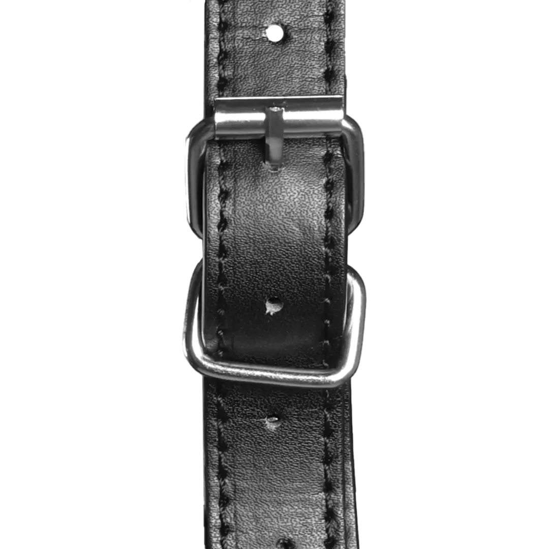 Head Harness with Breathable Ball Gag and Nose Hooks - Black