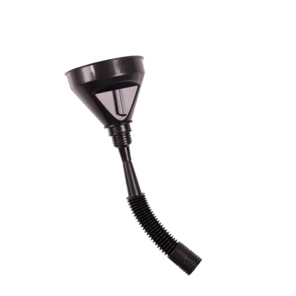 Open Mouth Gag Head Harness with Funnel - Black