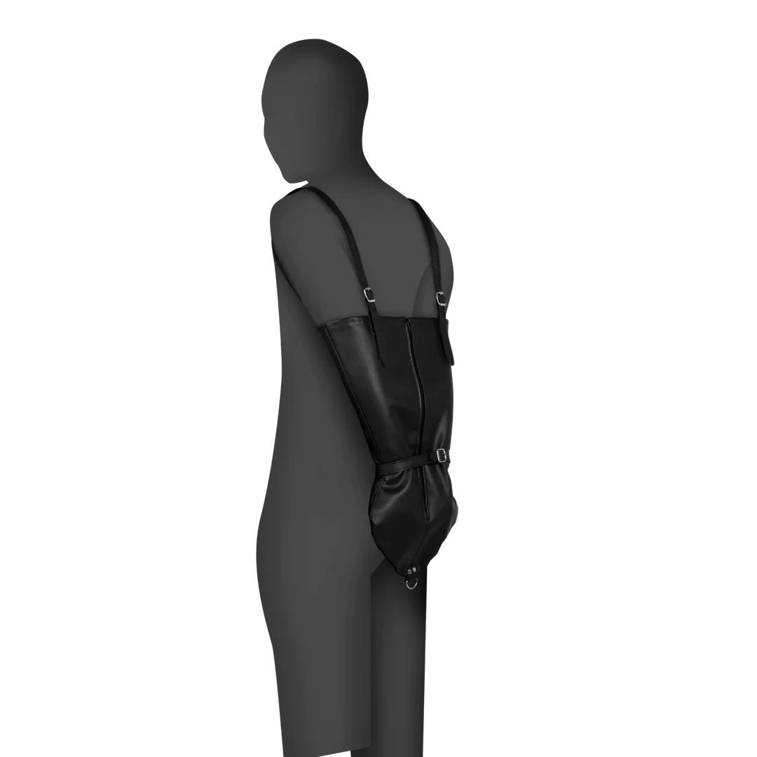 Zip-up Full Sleeve Arm Restraint - Black