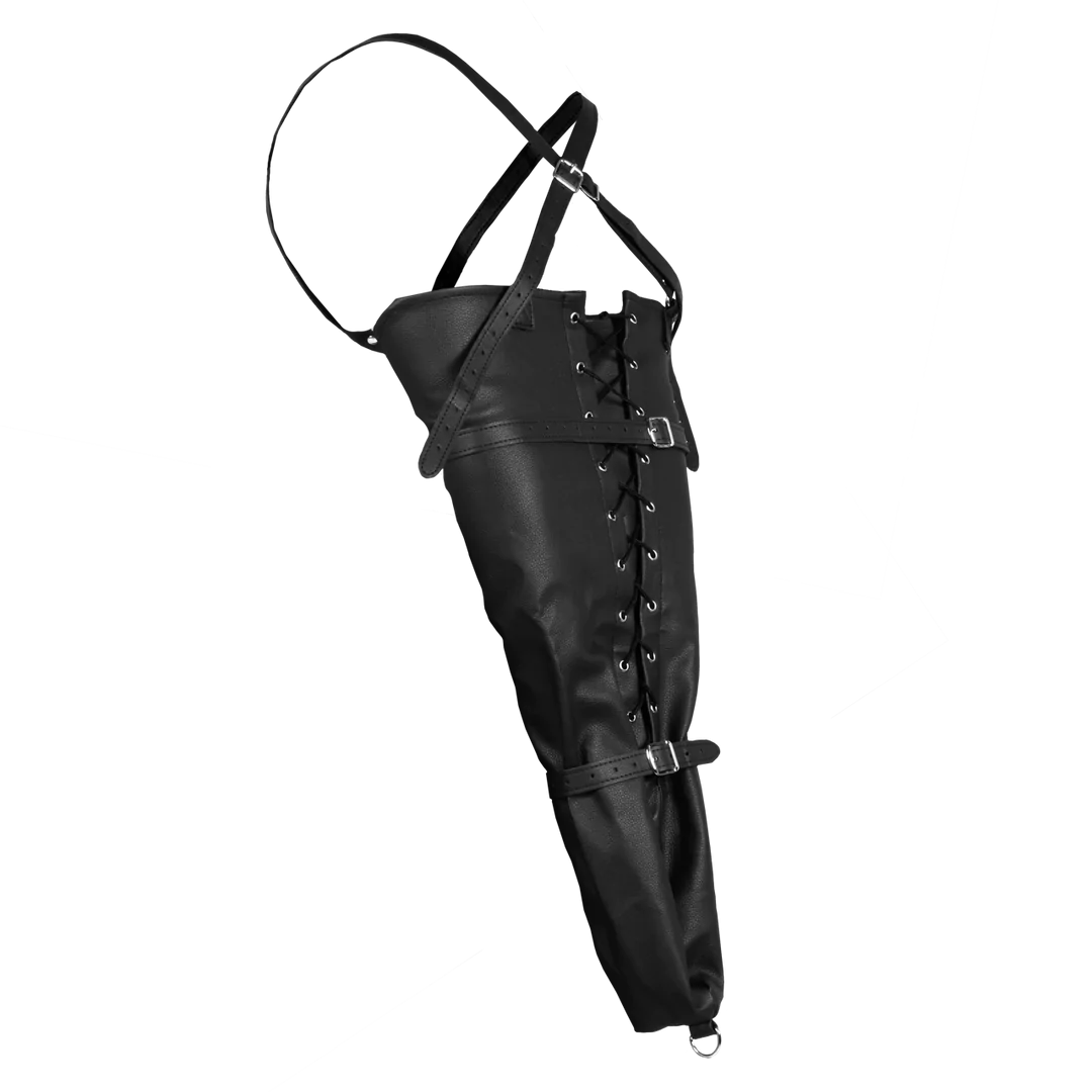 Lace-up Full Sleeve Arm Restraint - Black