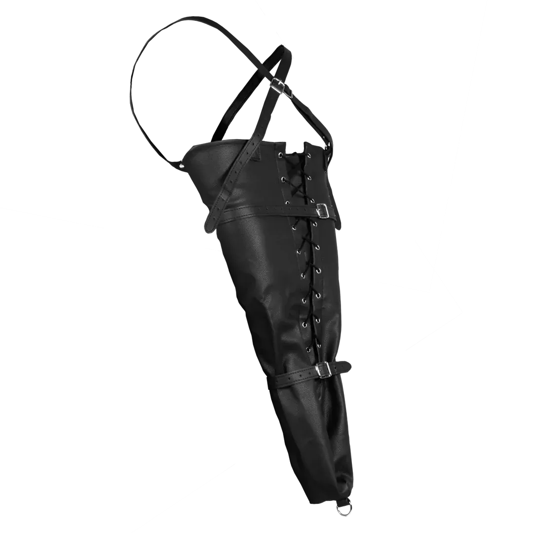 Lace-up Full Sleeve Arm Restraint - Black