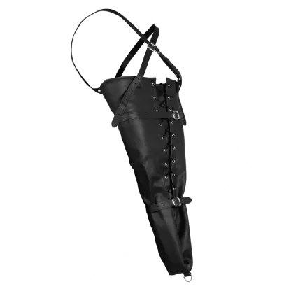 Lace-up Full Sleeve Arm Restraint - Black